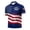 R35-Navy, variant on 4th of July Men's Polo Shirts American Flag Golf Shirts USA Independence Day Print Short Sleeve Button Front Polo Shirt Patriotic Tops Versatile Fall Tops
