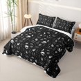thumbnail image 3 of Homewish Vintage Gothic Skull Twin Quilt Set for Boys Girls, Halloween Palm Moon Star Twin Coverlet Set, 2 Pieces, 3 of 7