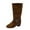 Brown, variant on Women's Boots Western Brown Cowgirl Mid-Calf Fall Buckles Block Heel Boots Woman Shoes 40