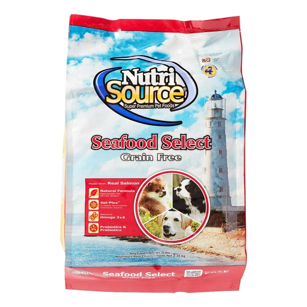 NutriSource Grain-Free Seafood Select Dry Dog Food, 5 Lb - Walmart.com