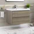 thumbnail image 2 of 30" Bathroom Vanities with Sink Combo, Wall Mounted Floating Cabinet W/Resin Top Basin, Soft-Close System, Ash Grey, 2 of 6