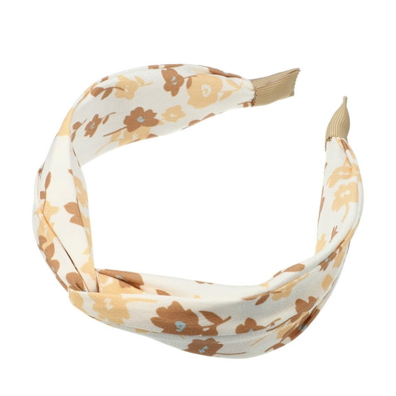 Vocoste Floral Knot Hairbands No Slip 1.93" Wide Hair Accessories Brown Headband