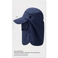 thumbnail image 6 of SGFCWSX Sun Hats for Men,Quick-Dry UPF 50+ Protection Removable Neck Cape Summer Outdoor Hat Navy, 6 of 7