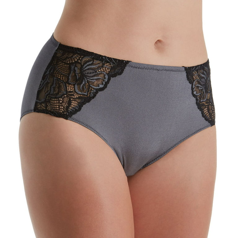 Women's Bali 2D63 Lace Desire Hipster Panty (Black/Grey 8)