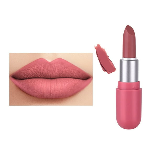 TopLLC Lipstick Capsule Matte Lipstick 5 Color Velvety Lipstick Long Lasting A Lipstick