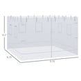 thumbnail image 5 of Auto Beyond Pop up Canopy Walls, Universal Replacement Netting, Set of 4 Mesh Screen Sidewalls, Patio Netting with 6 Service Windows and 1 Door for 10' x 10' Canopy Tent, White, 5 of 6