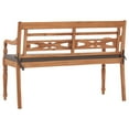 thumbnail image 4 of vidaXL Solid Teak Wood Batavia Bench Outdoor Garden Loung Seating 47.2"/59.1", 4 of 5