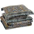 thumbnail image 4 of Chezmoi Collection Southwestern Native Tribal Boho Microfiber Printed Comforter Set, King, 3-Piece, 4 of 4