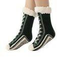 thumbnail image 1 of BYHONG Chaussettes pour Femmes Chaussettes Pantoufles pour Femmes avec Chaussettes Pantoufles Non Doublées Chaussettes de Course Femmes Vert Taille Unique, 1 of 4