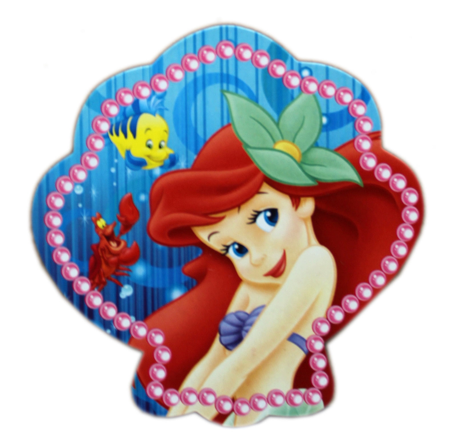Disney's The Little Mermaid Ariel Shell Shaped Blue Flat Magnet