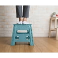 thumbnail image 4 of Lexi Home 12" Folding Step Stool with Handle - Teal, 4 of 7