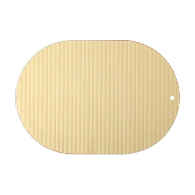 Wdhugt Heat Resistant Non Slip Dining Mat For Protecting Surfaces From Heat And Spills Versatile Use For Various Dining Settings Yellow Color Silicone Material Yellow