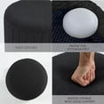 thumbnail image 5 of Get Style Ensemble Ottomane Ronde en Bouclé Tulum avec Siège Rembourré Confortable (Noir), 5 of 5