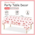 thumbnail image 3 of 3pcs Cherry Birthday Decorations Tablecloths, Large Size Cherry and Bows Birthday Decorations Table Cloth for Cherry Themed Party, 54 x 108 Inch, 3 of 6