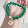 thumbnail image 2 of Toyella New Ancient Style Green Agate Bracelet Female Green agate, 2 of 5