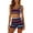 Blue, variant on Women's Y2K Colorblock Striped 2 Piece Set Ultra Crop Top High Waisted Bodycon Shorts Going Out Summer Outfits (Pink,M)