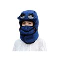 thumbnail image 1 of Visland Riding Headgear Thermal Hat with Detachable Scarf Zipper Design Windproof Glasses Skiing Riding Winter Hat, 1 of 8