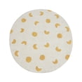 thumbnail image 2 of BUNGALOWANDBEYOND Round Tufted Rug | Circle Rug | Cotton Soft Rug For Girls Room | Nursery Decor Rug| White Circle Rug With Yellow Dot | Play Area Cotton Rug | 6.3 ft Diameter, 2 of 6