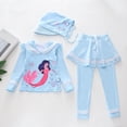 thumbnail image 2 of Shadoumai Girls Swimsuits 3 Piece Bathing Suit Bikini Set with Sporty Shorts and Sunglasses Beach Swimwear for Girl 8-15 Years, 2 of 6