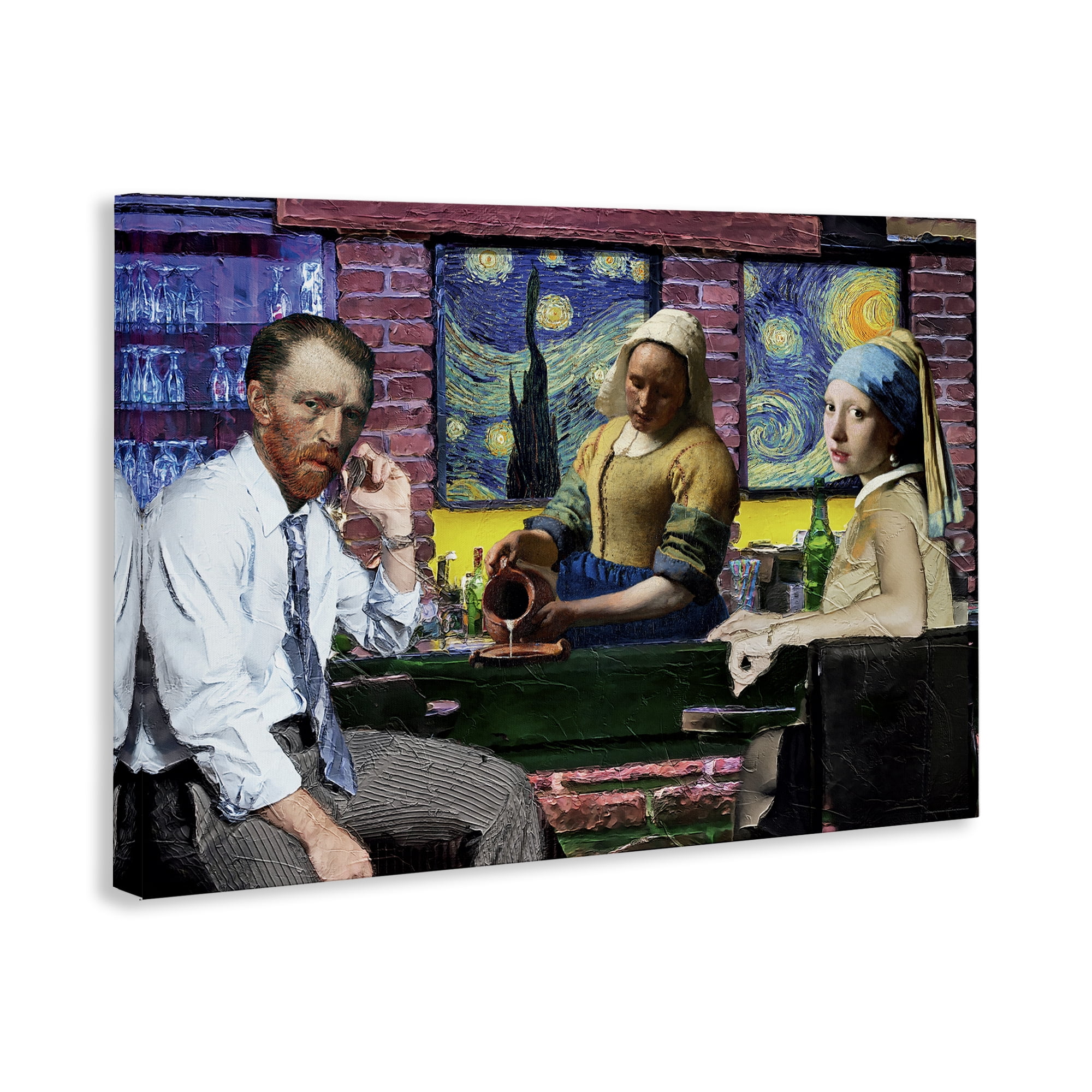 Stupell Industries Classic Paintings Gathered Novelty & Humor Painting Wrapped Canvas Art Print Wall Art, 36 x 24