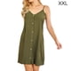 thumbnail image 1 of Vestido sin mangas con tirantes ajustables y cuello en V para niña, Verde, XXL Monstrate AP001327-15, 1 of 7