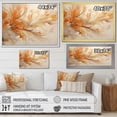 thumbnail image 4 of Designart "Whirling Leaves in Beige and Yellow I" Abstract Botanicals Floater Framed Canvas Art Print, 4 of 7
