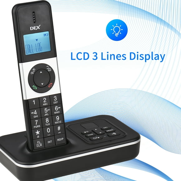 Bisofice 3 lines D 1002 TAM-T 1 6 inch waiting machine with caller ID 3 handsets wireless answering machines LCD screen landline telephone