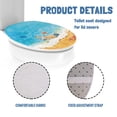 thumbnail image 6 of ZIATUBLE Beach Toilet Lid Seat Cover Ocean Round Toilet Lid Covers Washable Starfish Toilet Seat Lid Covers for Bathroom Elongated Toilet Protective Cover for Home Decor, 6 of 6