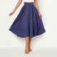 thumbnail image 5 of Faldas de Cintura Elástica para Mujeres Verano Casual Tamaño Grande Lino una Línea Longitud Del Tobillo Sólido, 5 of 9