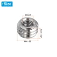 thumbnail image 2 of Unique Bargains Adaptateurs Filetage Manchon Réducteur Écrou M8x1.25 Mâle à M4x0.7 Femelle pour Réparer Insert Écrou Vis Réducteur 5mm 10 Pcs, 2 of 5