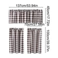 thumbnail image 3 of 3 Piece Kitchen Curtain Set, Heat Insulating Window Drape, Filtering Light Curtain, Dustproof Window Treatment for Kitchen Sink Basement Home Window Decoration, 3 of 6