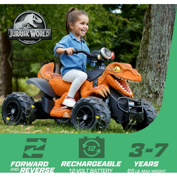Power Wheels Jurassic World Dino Racer BatteryPowered RideOn ATV