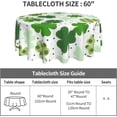 thumbnail image 4 of St Patricks Day Round Tablecloth 60 Inch Checkered Buffalo Plaid Tablecloth Washable Polyester Shamrock Print Table Cloth Table Cover for Home Kitchen Dining Table Outdoor Party Patio, 4 of 6