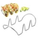 thumbnail image 3 of Taco Holder, Taco Rack Accesorios de Cocina de Acero Inoxidable Taco Stand Vajilla Soporte de Fiesta para Exteriores(U-Shaped 3 Grid) EOTVIA No, 3 of 5