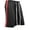 Black/Red, variant on Ma Croix Men's Lightweight Stripe Track Shorts with Drawstring