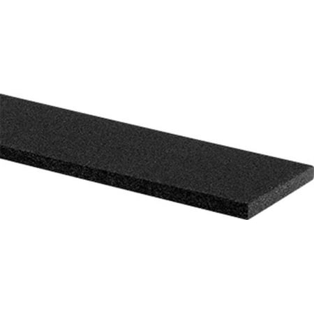 

1/16 Thick Black Ultra Soft Weatherproof EPDM Foam Strips with Plain Back 1/2 Wide x 10 Ft.