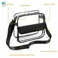 thumbnail image 3 of Deago Clear Crossbody Messenger Shoulder Bag with Zipper Closure Adjustable Strap Stadium Approved Clear Bags For Women and Men, 3 of 9