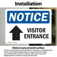 thumbnail image 3 of (2 Pack) Visitor Entrance [Up Arrow] Sign, 3 of 7