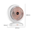 thumbnail image 3 of YUNAFFT USB Charging Desktop Fan with Remote Control Adjustable 3-Speed Tabletop Circulation Fan 5-Mode Lighting (White, Green, Blue-Purple, Gradient Breathing, Running Light), 3 of 9