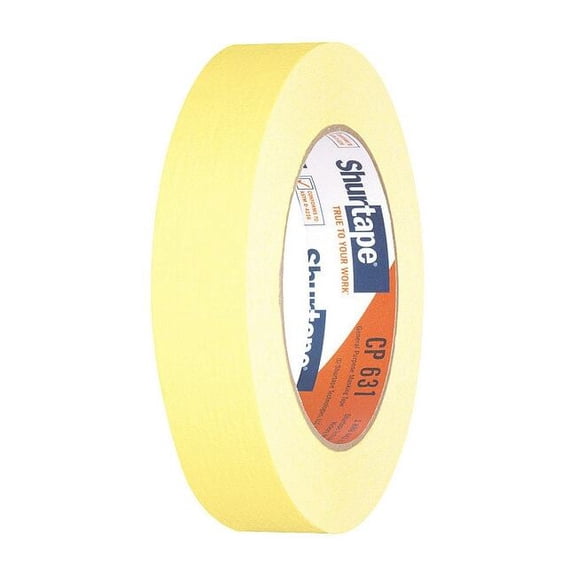 Shurtape Masking Tape,15/16" W,60yd L,Yellow,PK36 120410