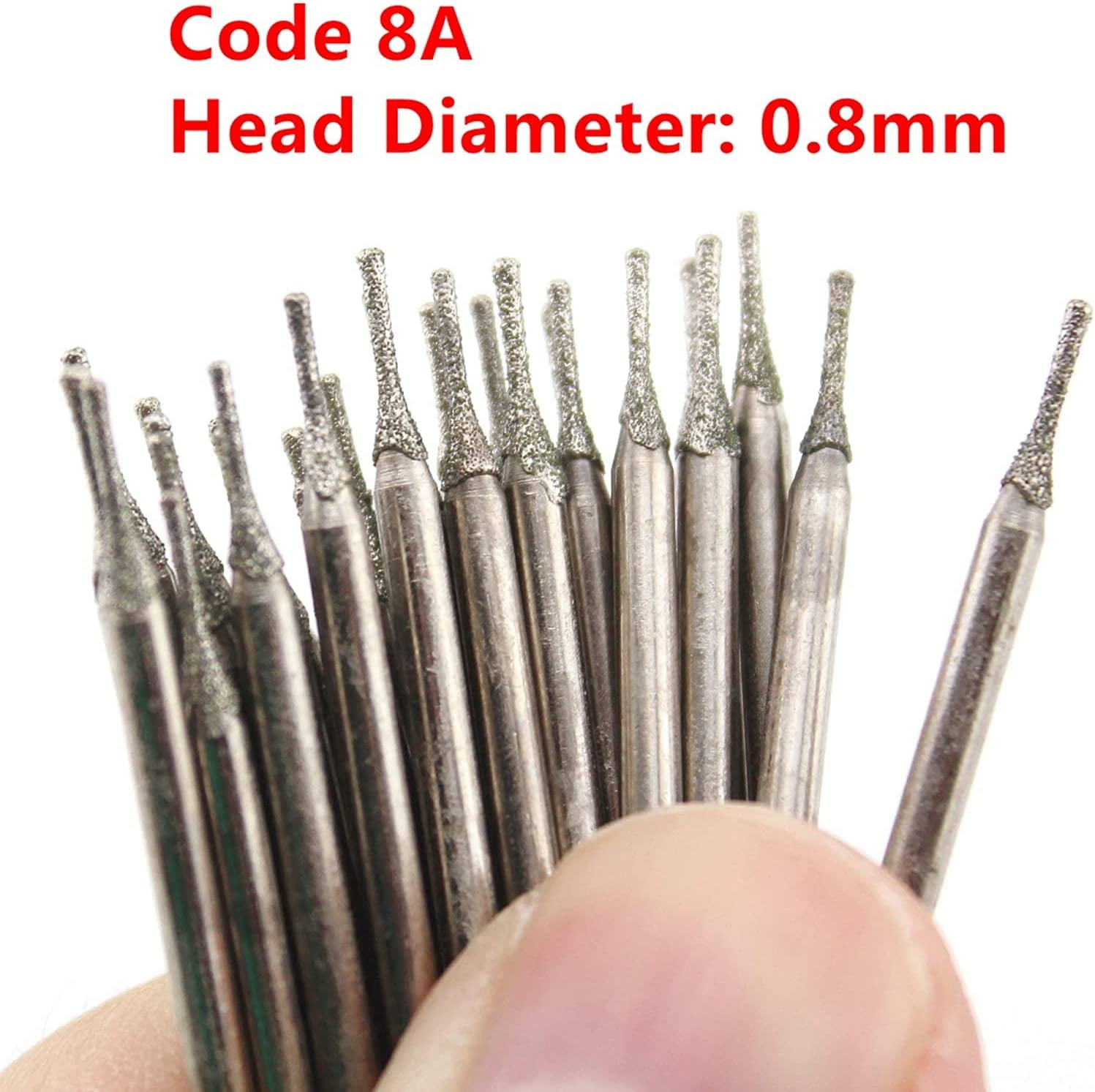 JINGLING 0.4-1.5mm Diamond Drill Bits Set Drilling Lapidary Tools For Stone Pack of 60Pcs