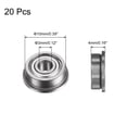 thumbnail image 2 of F623ZZ Flanged Ball Bearing, 3x10x4mm Chrome Steel Double Shielded ABEC1 Flange Bearings,20 Pack, 2 of 5