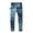 Sky Blue, variant on Mens Jeans Style Slim Fit Long High Waist Straight Leg Trousers Color Block Design All Seasons Streetwear Denim Pants Blue,32