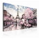 thumbnail image 1 of Cuadro Paris Rosa Pareja Lienzo Canvas Artístico No Sintetico Tipo Oleo 60x90cm, 1 of 4
