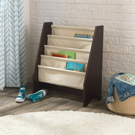 Kidkraft 4 Pocket Sling Bookcase In Natural And Espresso Walmart