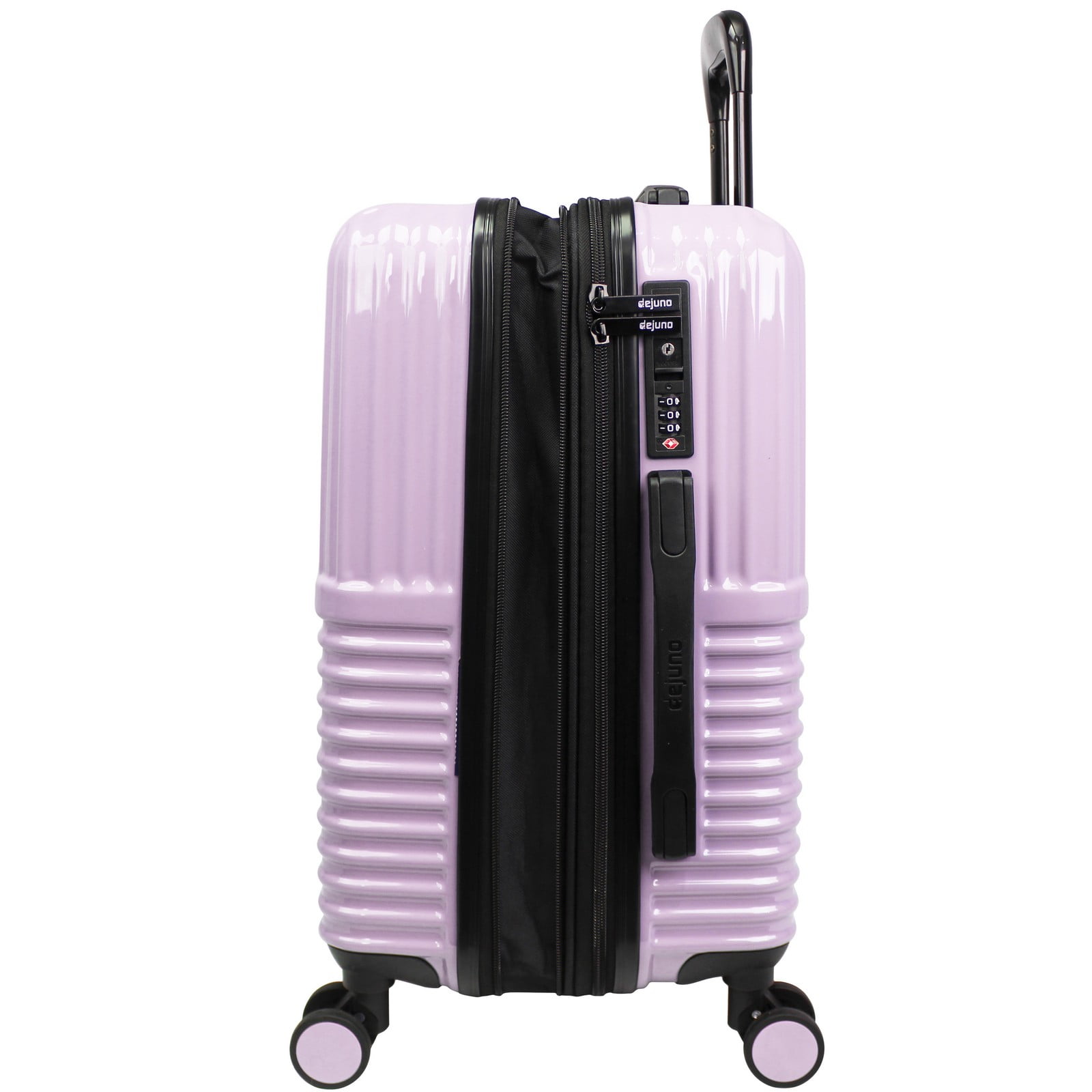CalBags Dejuno Tonal 2-Piece Polycarbonate Lightweight Hardside Expandable Spinner Luggage Set with TSA Lock - Lavender (20 & 24)