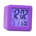 thumbnail image 2 of Reloj despertador para dormitorio, reloj Digital, despertador de escritorio para niños, reloj electrónico silencioso para mesita de noche, decoración Púrpura Macarena Despertadores digitales, 2 of 8