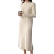 thumbnail image 1 of Guardurnaity Vestido de manga larga de punto de otoño para mujer, suéter informal, ropa suave y cómoda para fiesta, trabajo al aire libre Vestidos Blanco, 1 of 6