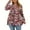 Pink Tiny Flower, variant on TARAINYA Women's Plus Size Tops Long Sleeve Henley V Neck Button Up Flowy T Shirts Tunic Loose Blouses