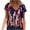 Red womens tops summer, variant on USSUMA Womens Summer Tops Trendy V Neck Funny Cute American Flag T Shirts for Women Short Sleeve Blouses Tops Dressy 4th of July Stars Striped Tunic Plus Size Shirts for Women